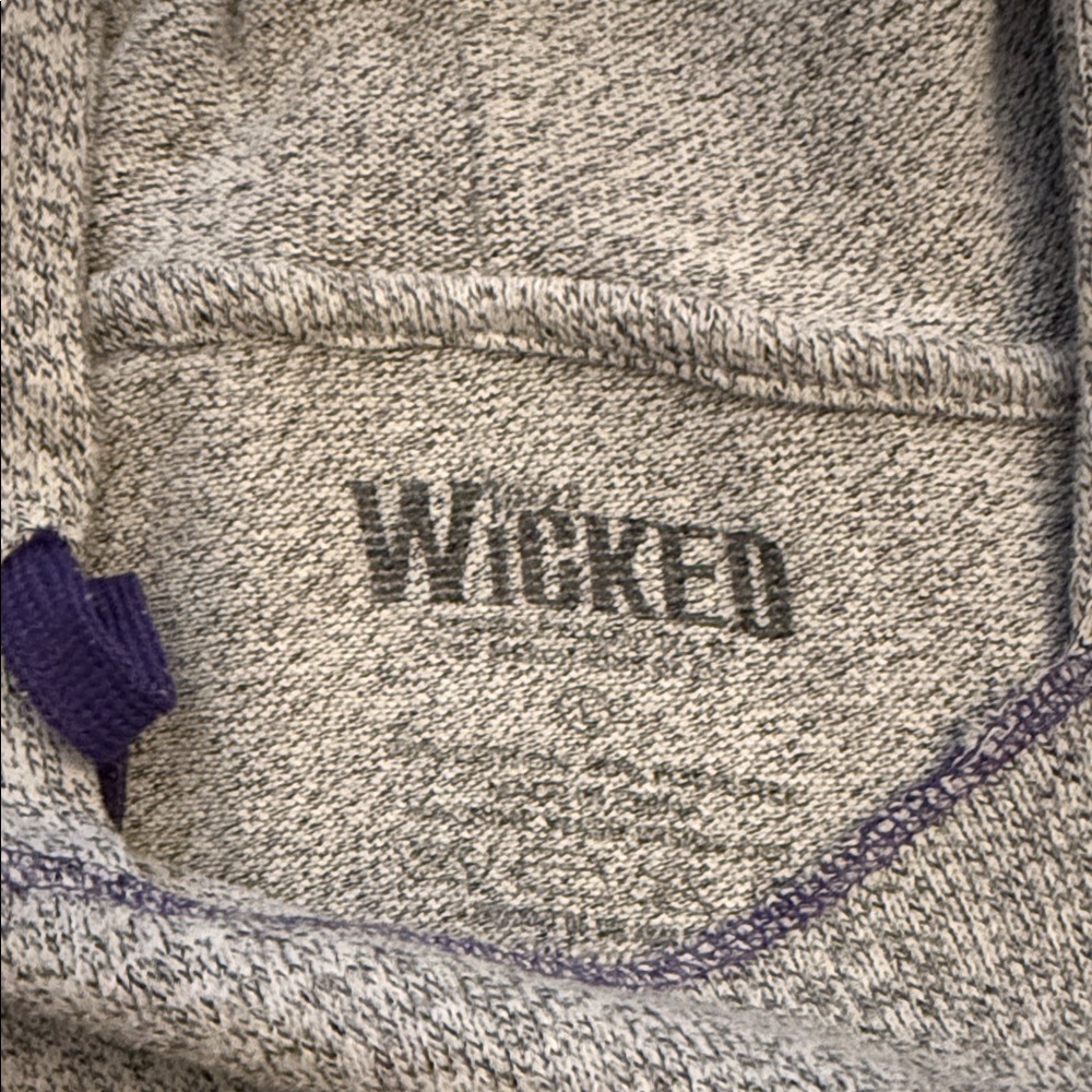 Wicked Gray Hoodie with Purple 'Wicked' Print - Picture 2 of 2